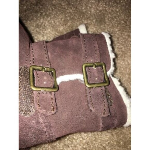 Stride Rite Toddler Boys Child Faux Fur Lined Brown Boots Size 5 Winter - Picture 9 of 10